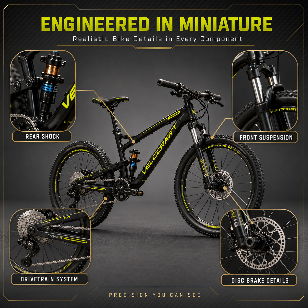 DIY Mountain Bike Model Kit – Build, Display & Collect