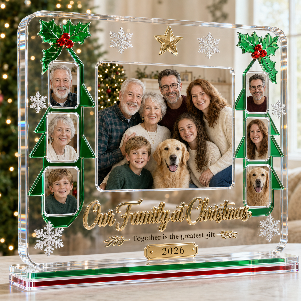 Personalized Christmas Family Photo Frame
