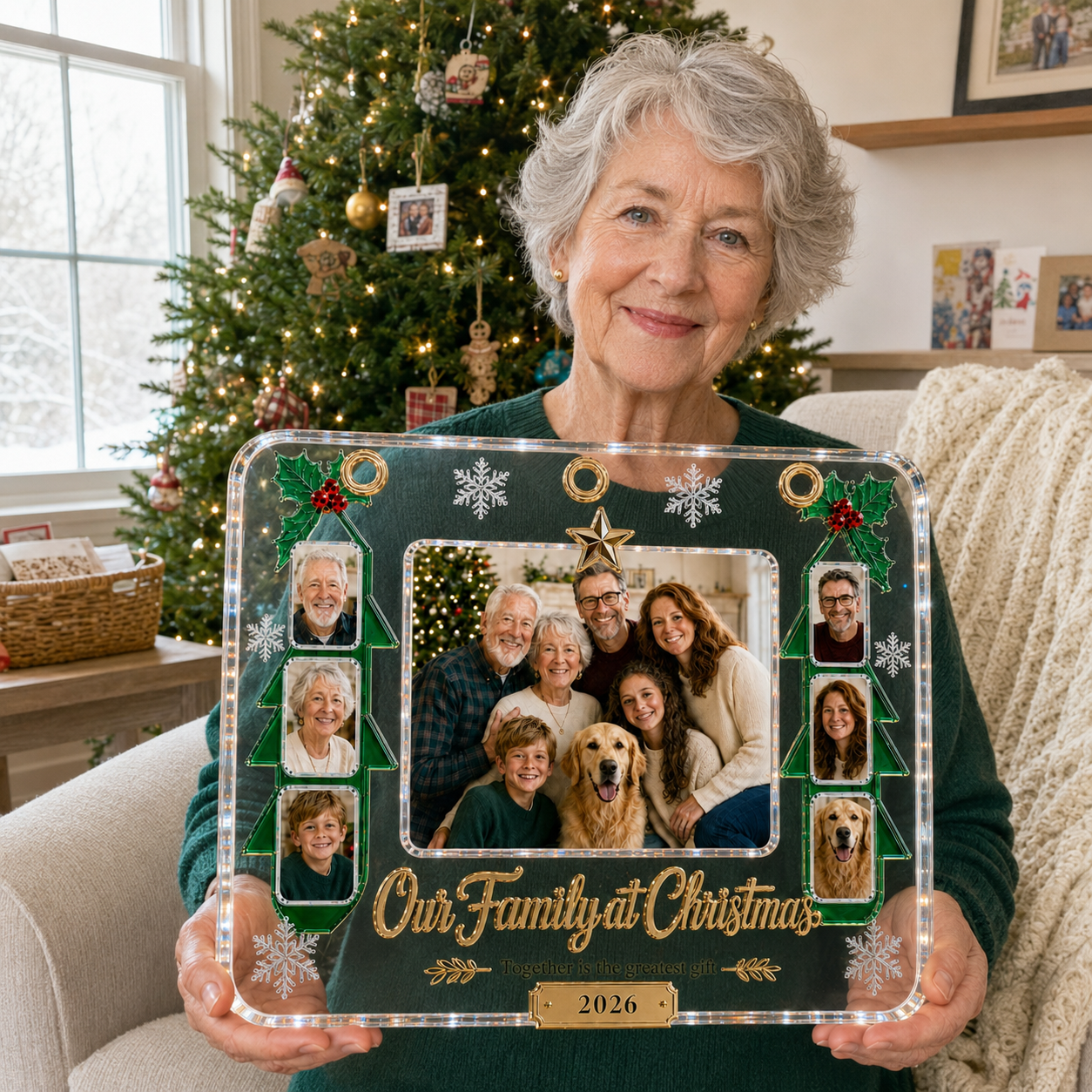 Personalized Christmas Family Photo Frame