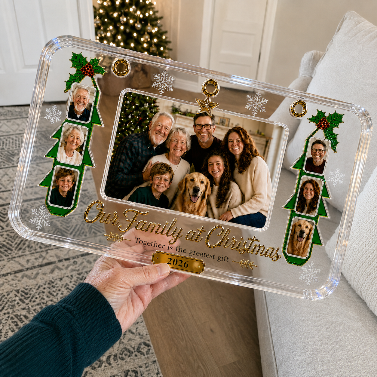 Personalized Christmas Family Photo Frame