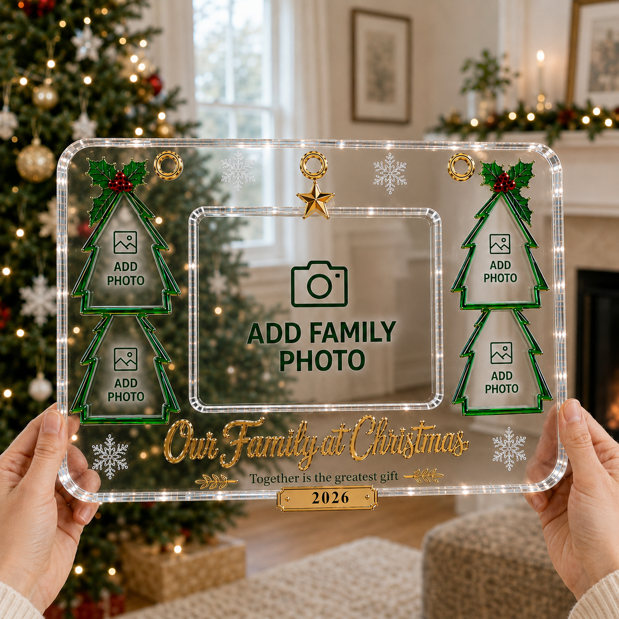 Personalized Christmas Family Photo Frame