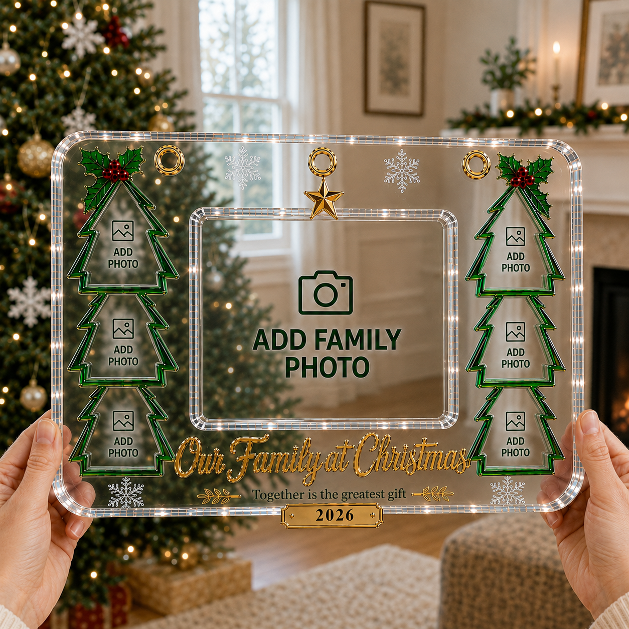 Personalized Christmas Family Photo Frame