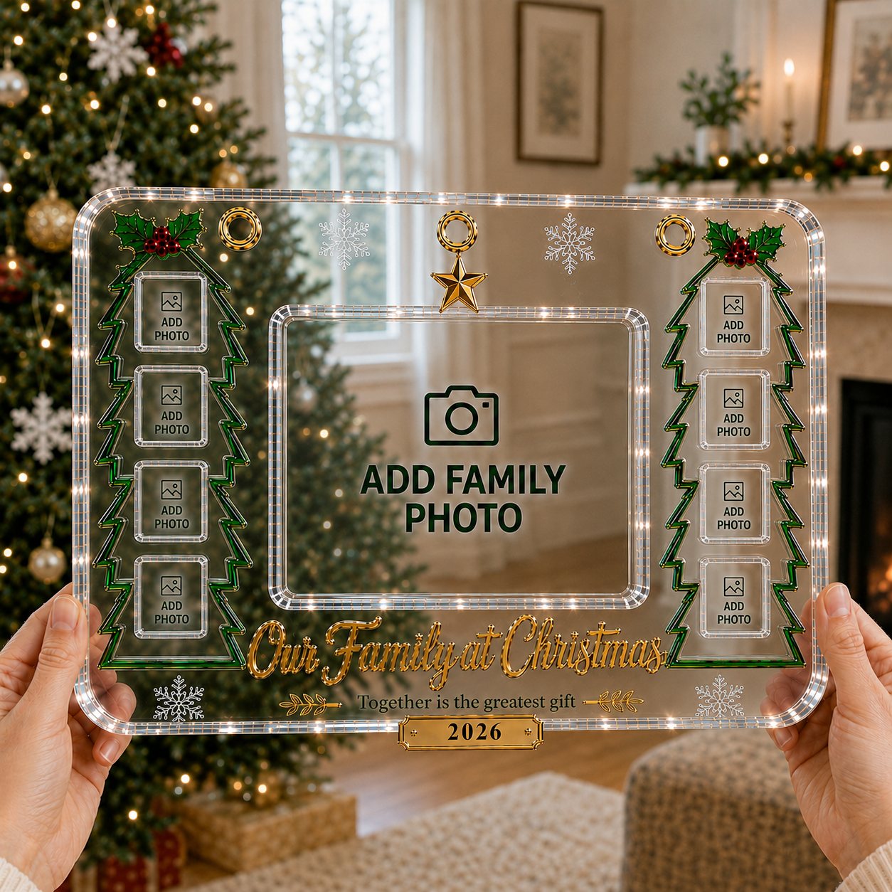 Personalized Christmas Family Photo Frame