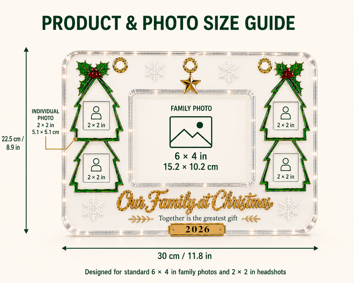 Personalized Christmas Family Photo Frame