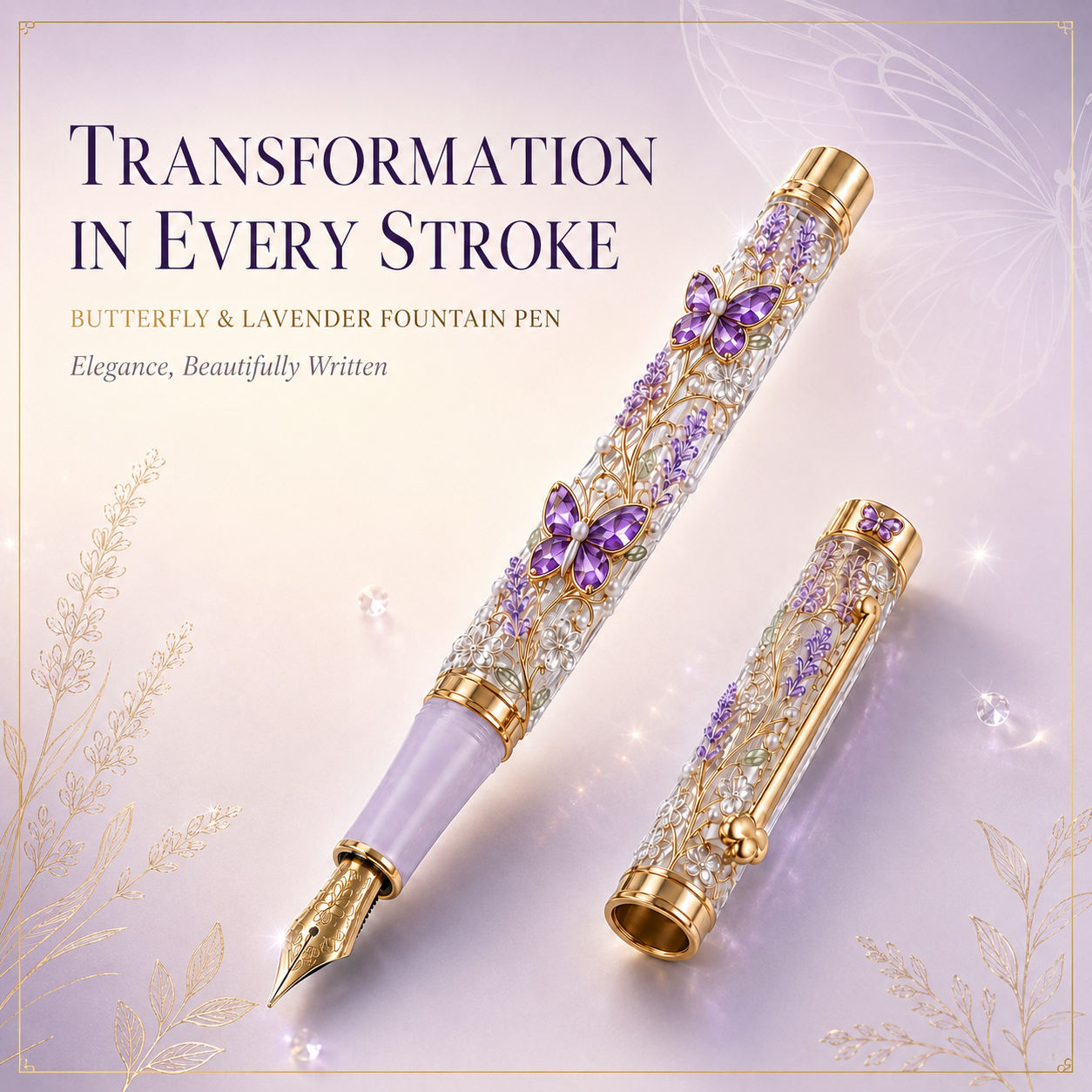 Crystal Botanical Fountain Pen Collection – Meaningful Gifts Inspired by Nature