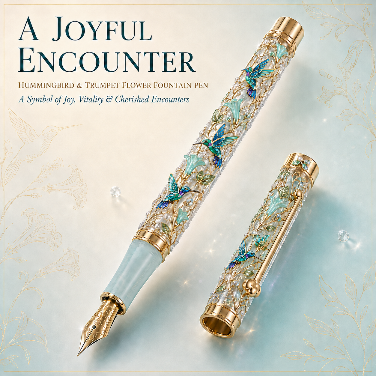 Crystal Botanical Fountain Pen Collection – Meaningful Gifts Inspired by Nature