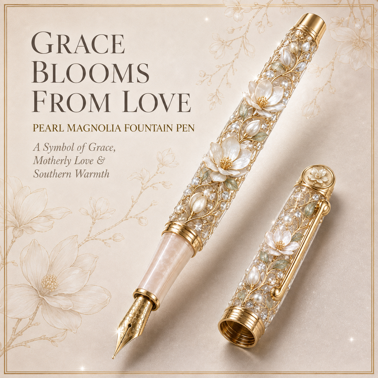 Crystal Botanical Fountain Pen Collection – Meaningful Gifts Inspired by Nature