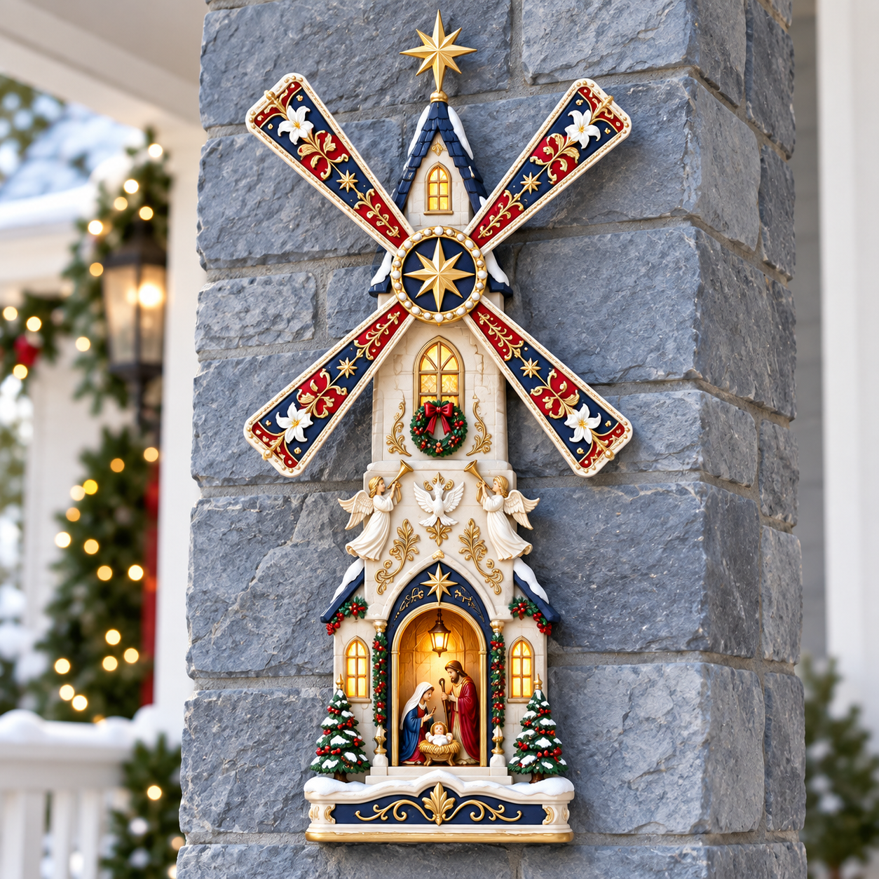❤️ Spinning Windmill House Ornament