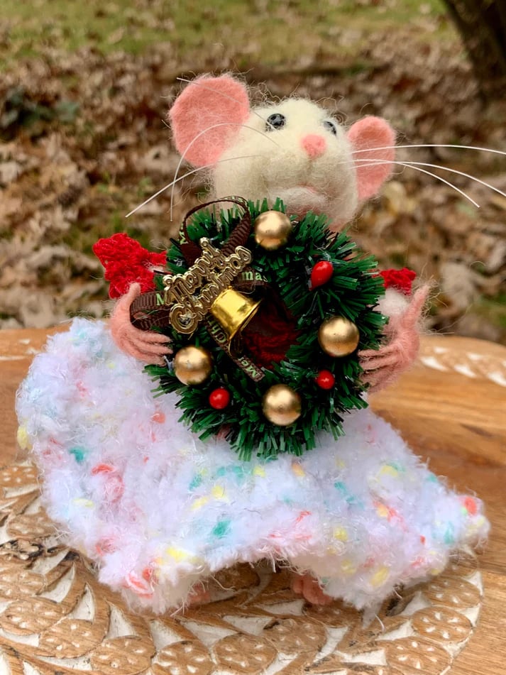 🔥Limited Edition Hot Sale 50% Off🎁 - Handmade Christmas Needle felted Mouse