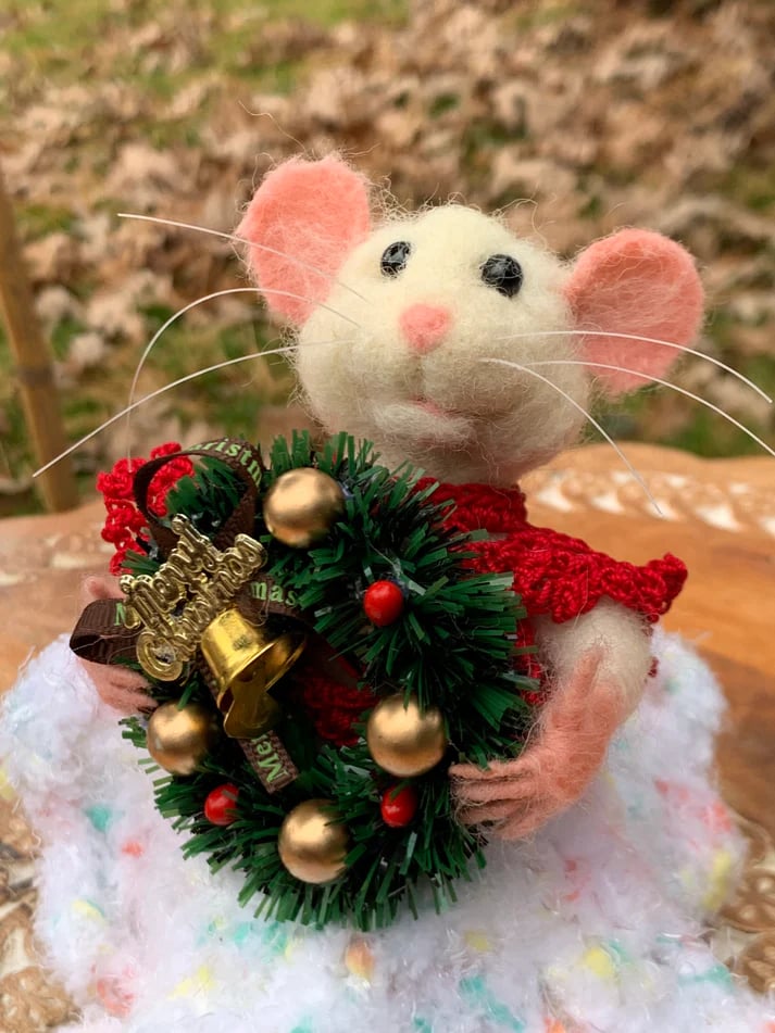 🔥Limited Edition Hot Sale 50% Off🎁 - Handmade Christmas Needle felted Mouse