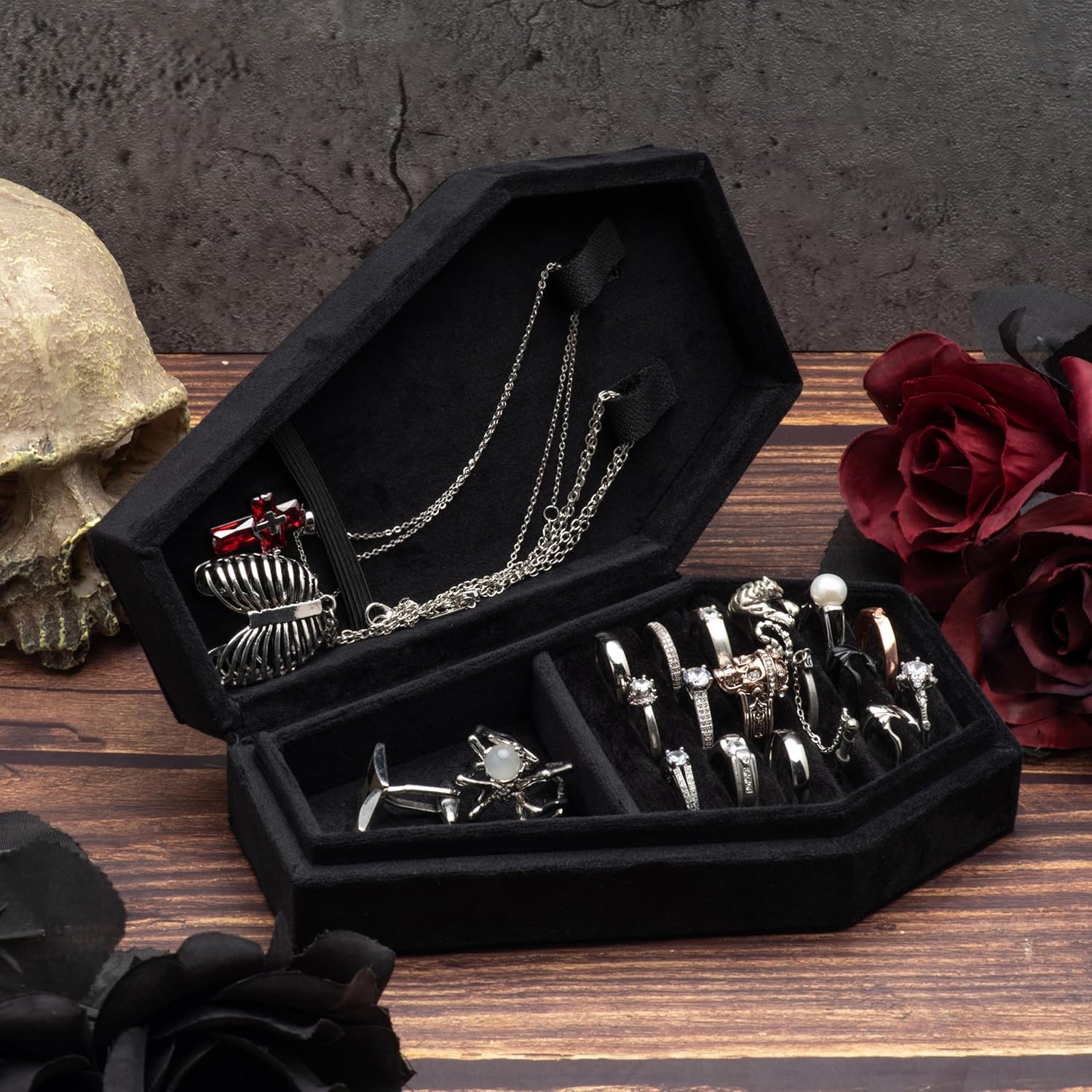 ⚰️Gothic Coffin Jewelry Storage Box