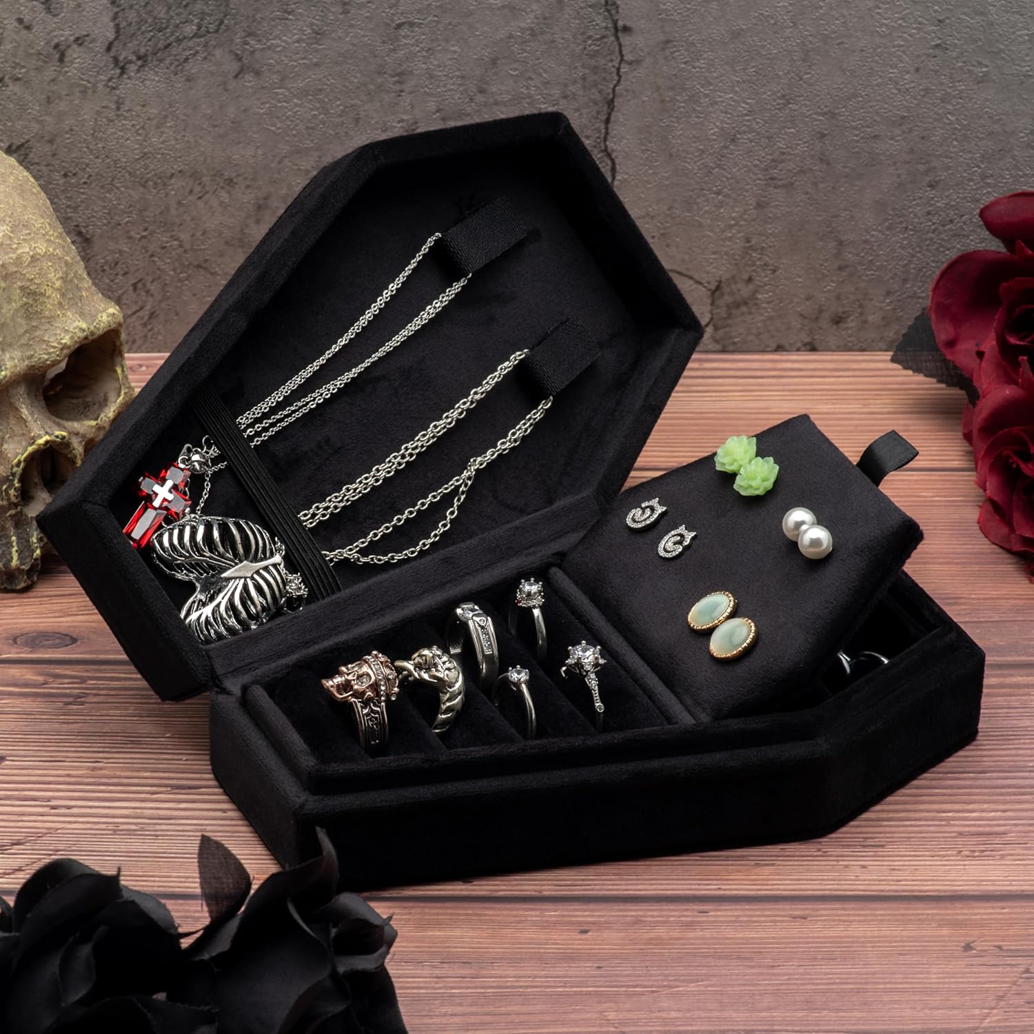 ⚰️Gothic Coffin Jewelry Storage Box