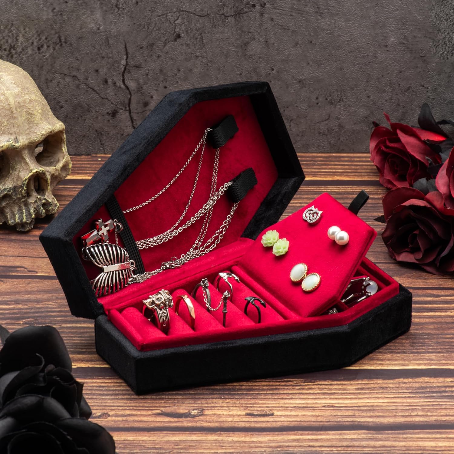 ⚰️Gothic Coffin Jewelry Storage Box