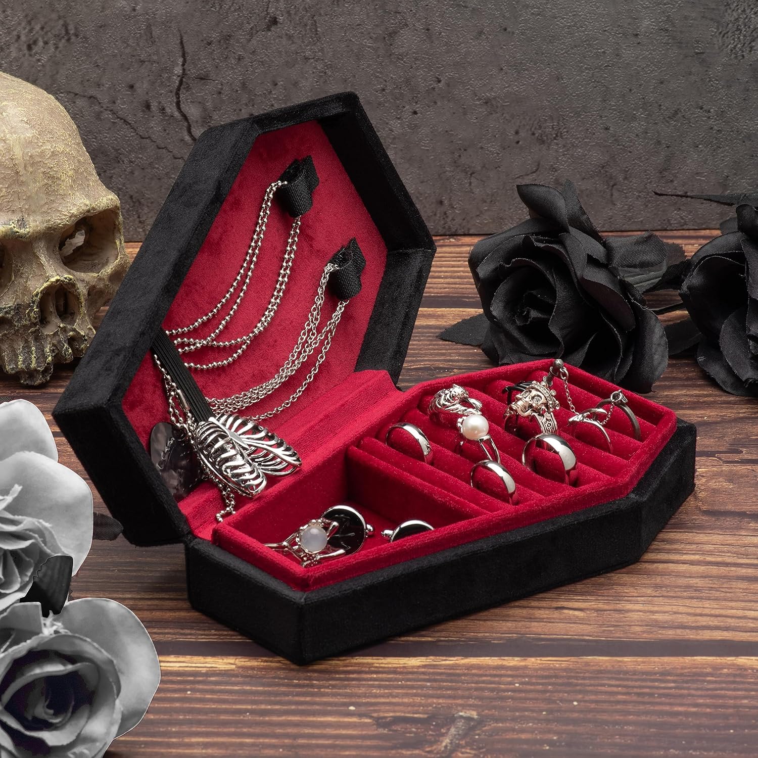 ⚰️Gothic Coffin Jewelry Storage Box
