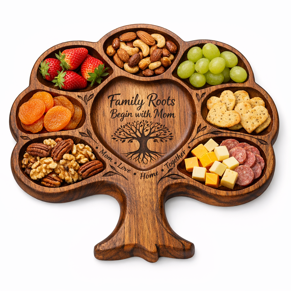 Mother's Day 49% OFF-🌳Family Tree Wooden Serving Board