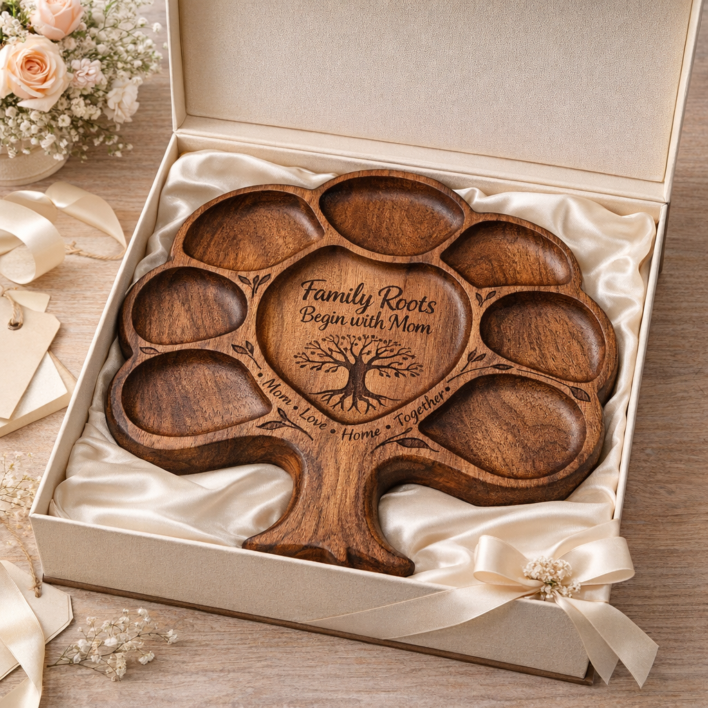 Mother's Day 49% OFF-🌳Family Tree Wooden Serving Board