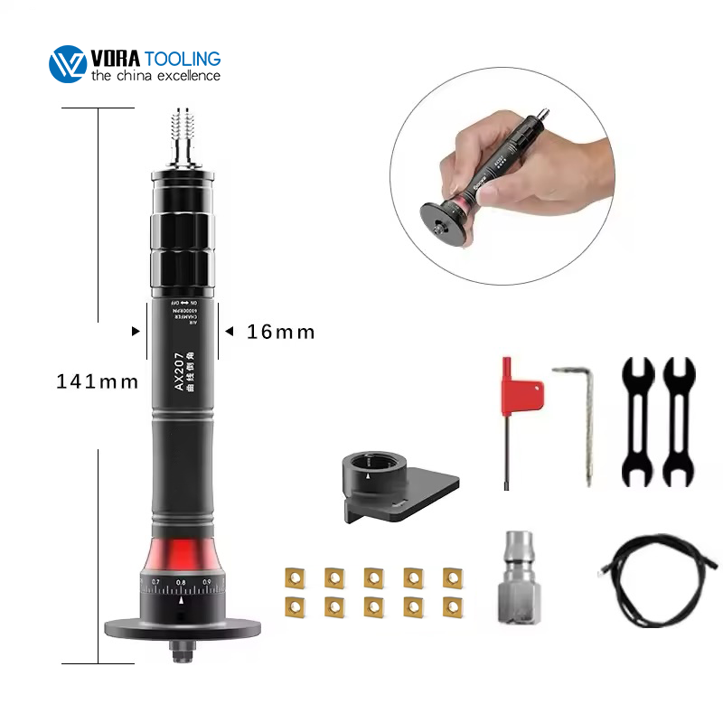 AX207 Mini Pneumatic Chamfering Machine 30000RPM Handheld Air Beveling Machine Trimming Machine 45°