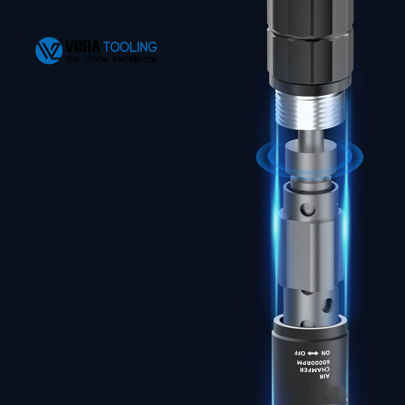 AX207 Mini Pneumatic Chamfering Machine 30000RPM Handheld Air Beveling Machine Trimming Machine 45°