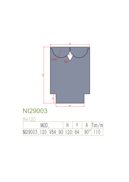 90° No Indentation Die 