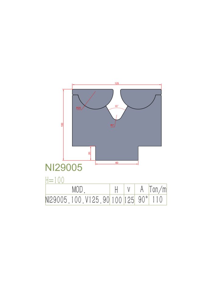 90° No Indentation Die 