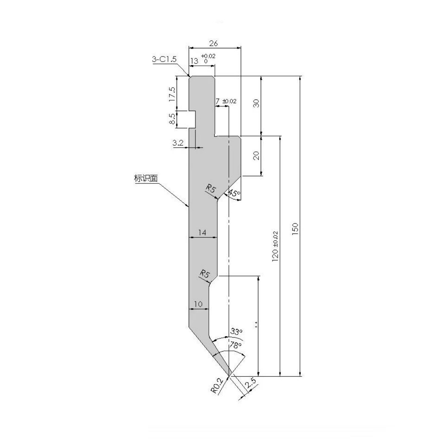Slotted plate mold H120W26
