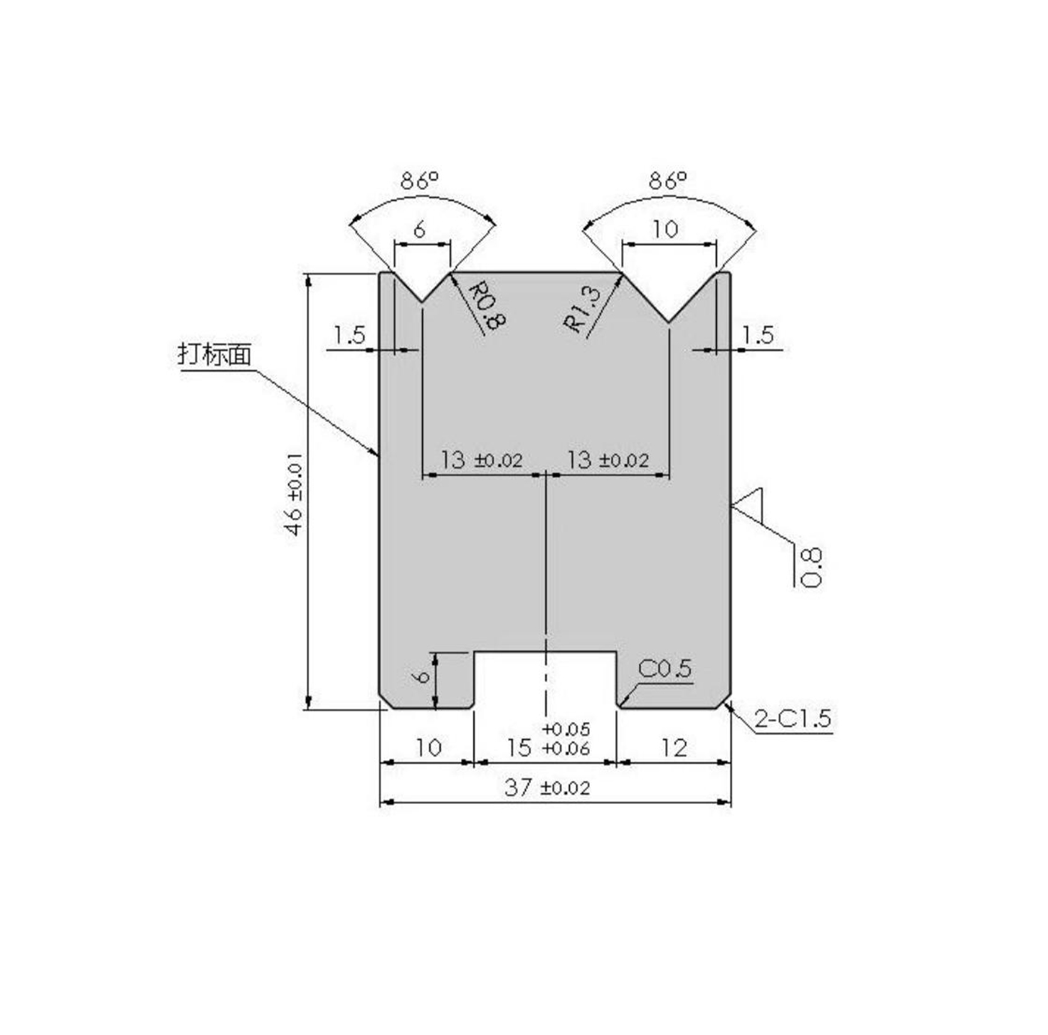 V6V10 concentric lower mold H46A86