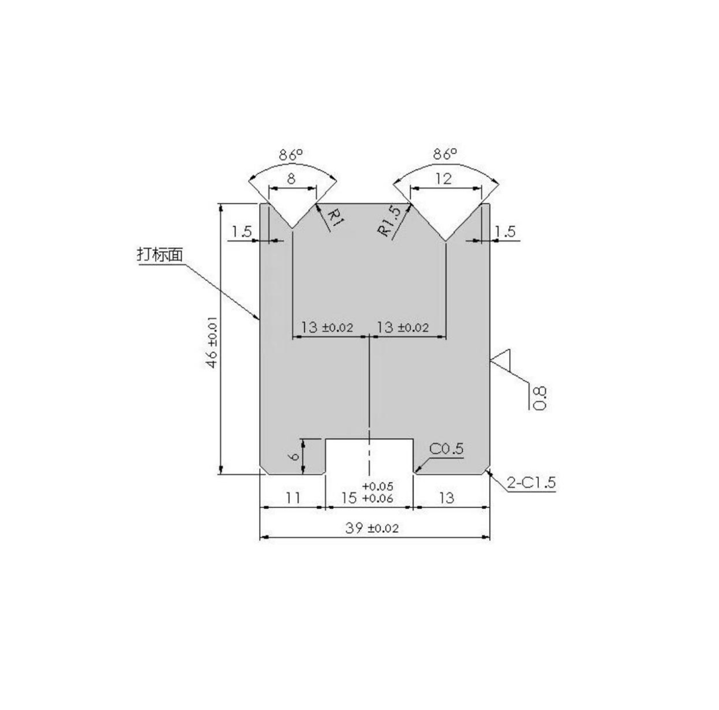 V8V12 concentric lower mold H46A86