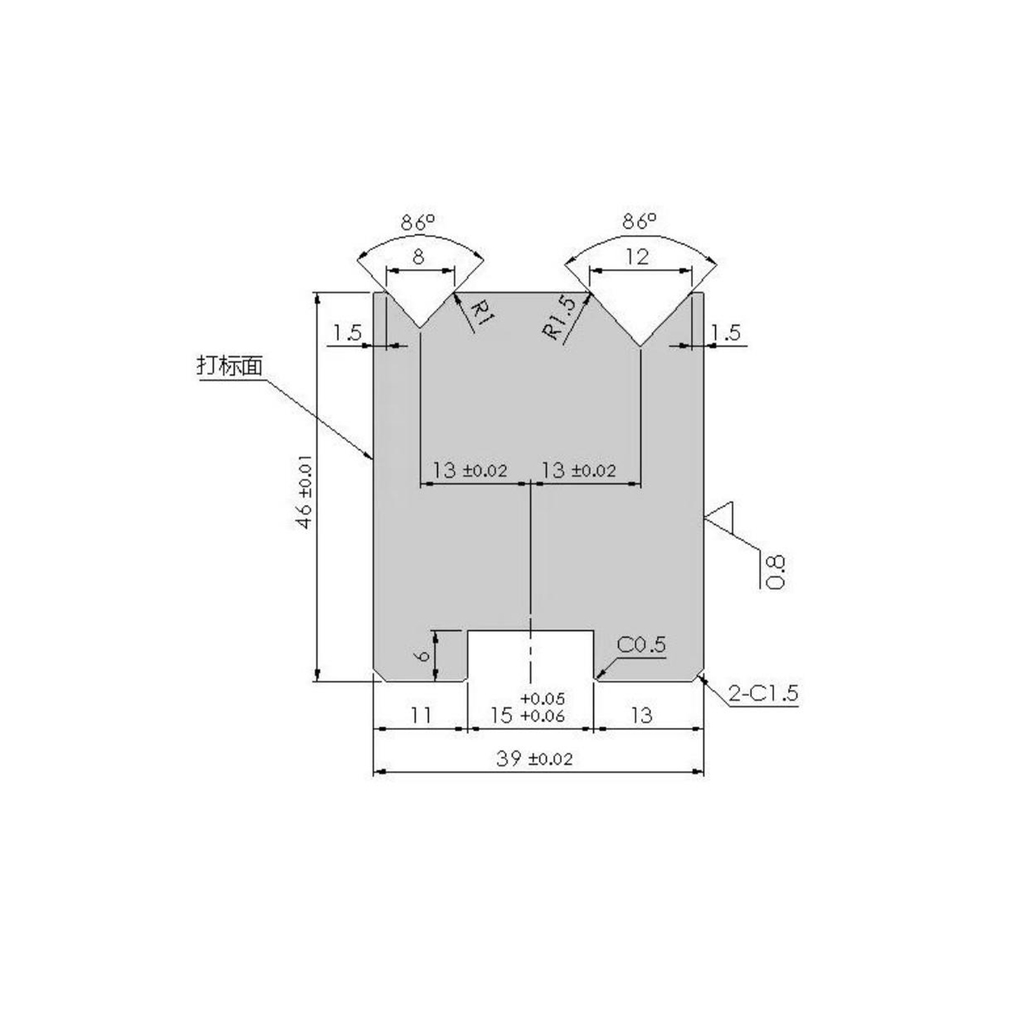 V8V12 concentric lower mold H46A86