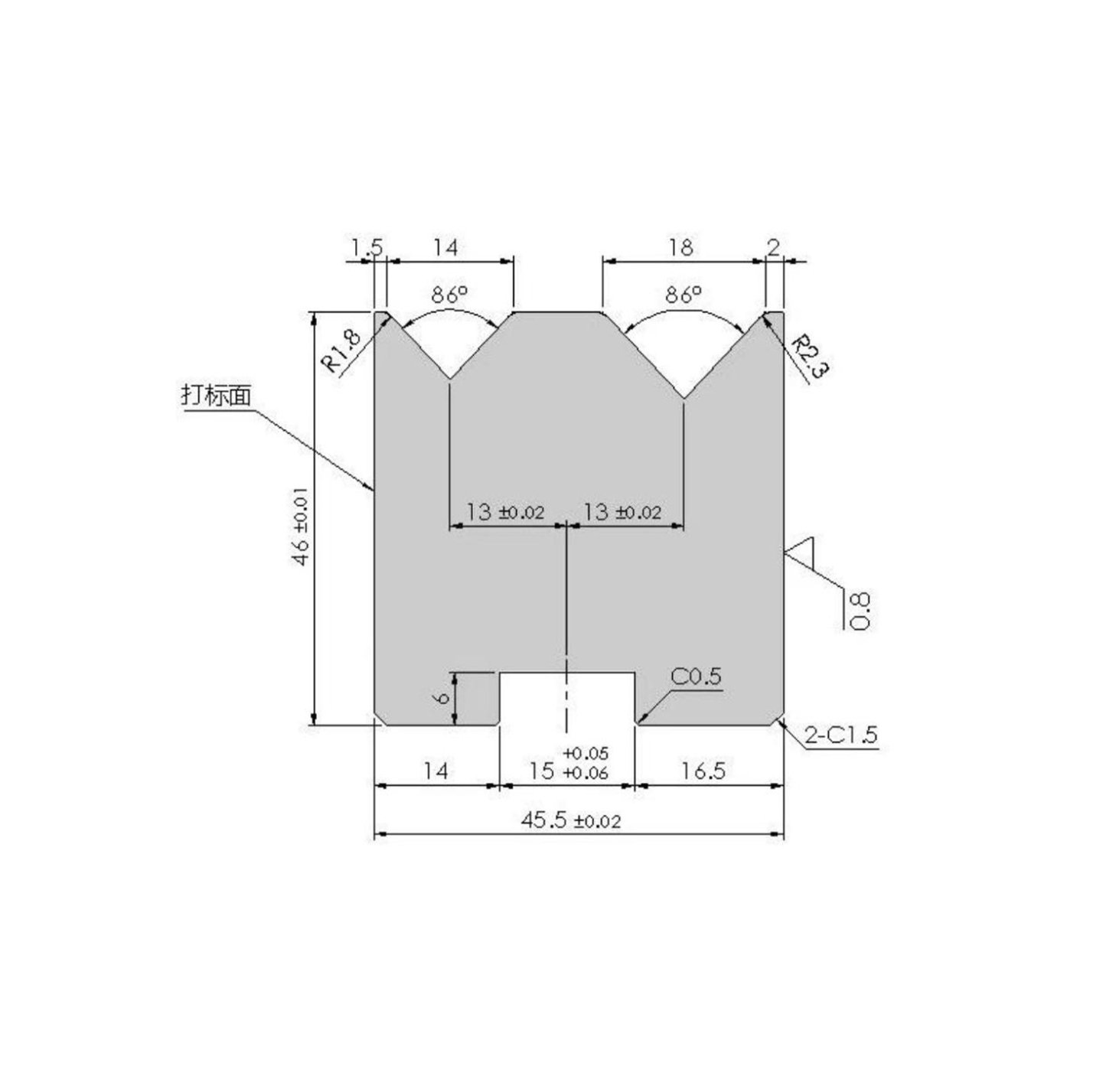 V14V18 concentric lower mold H46A86