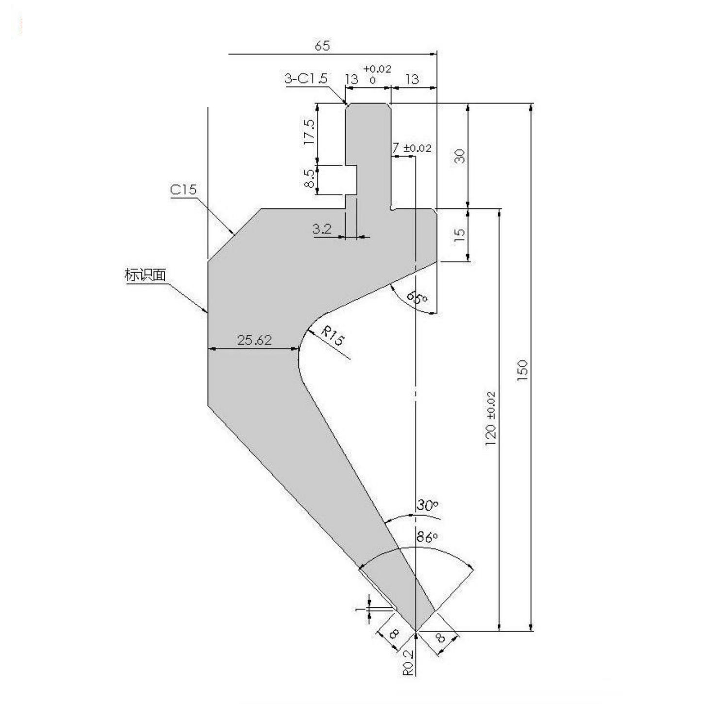 [Copy]Gooseneck scimitar H120W65