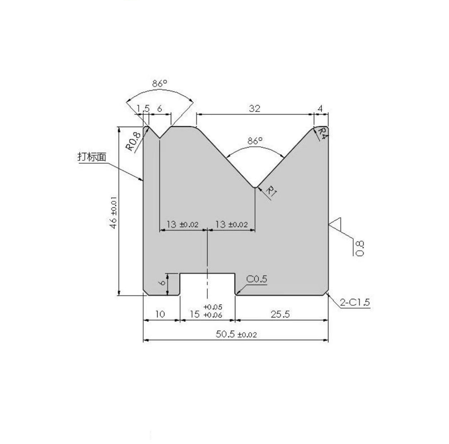 V6V32 concentric lower mold H46A86