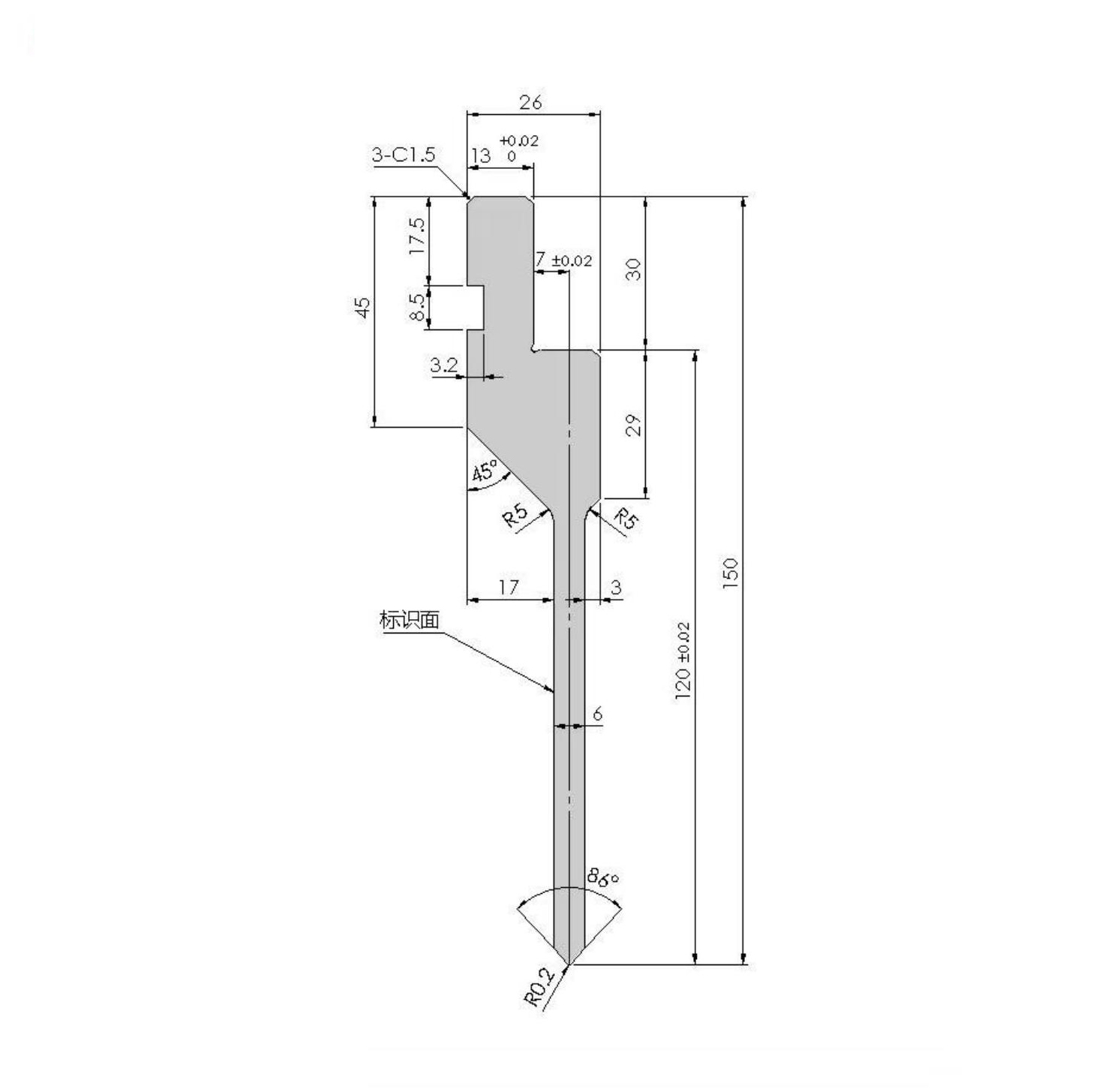 109 upper mold H120W26