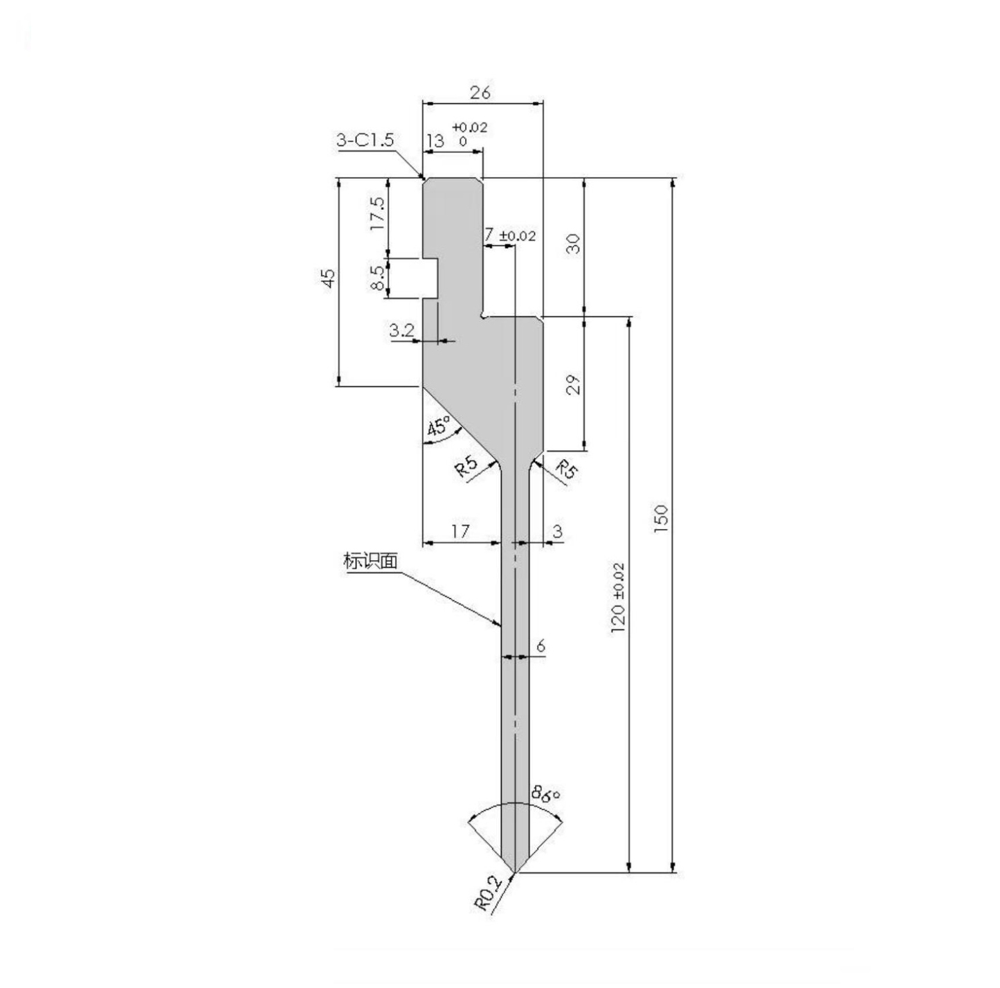 109 upper mold H120W26