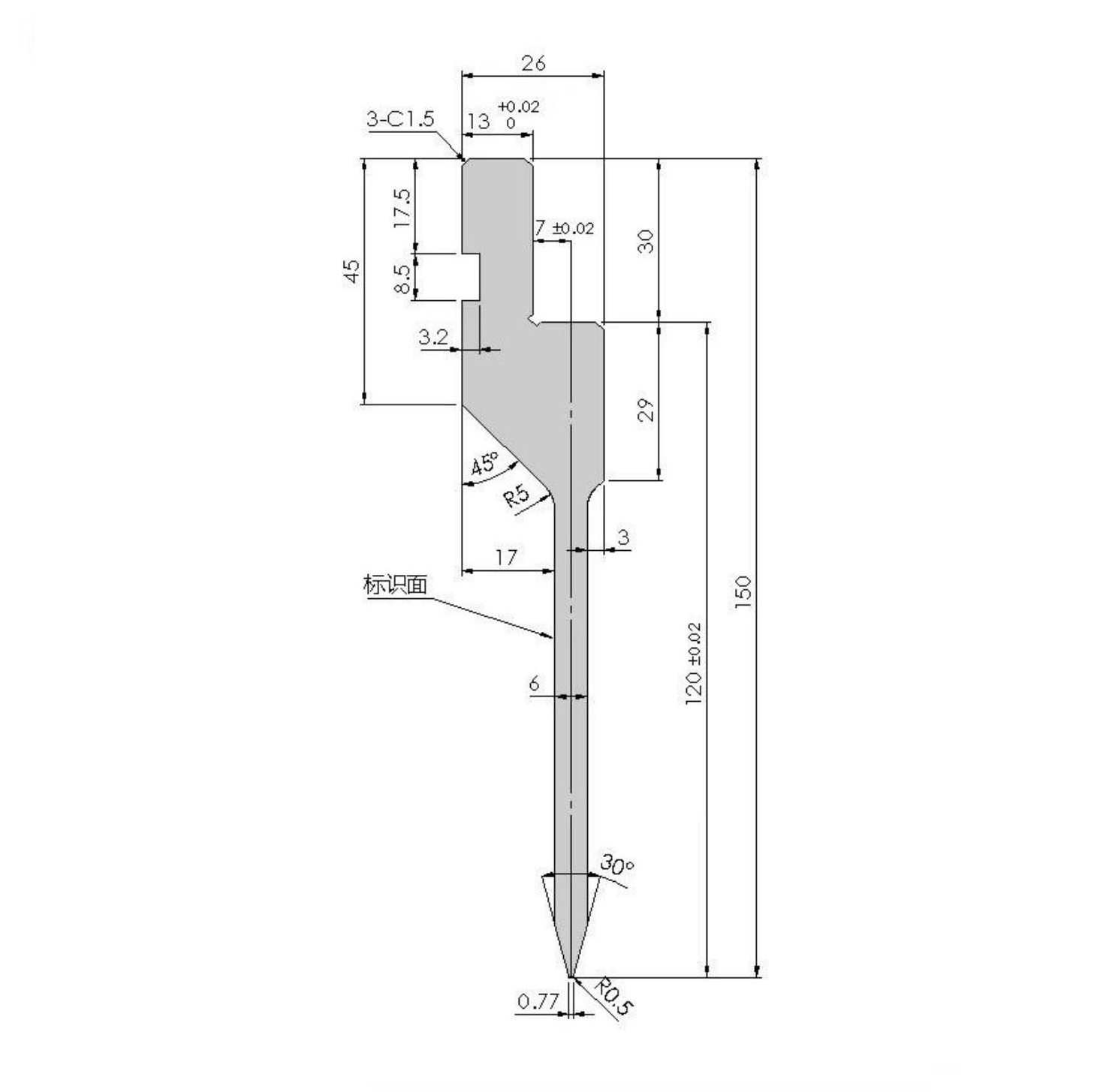 10870 upper mold H120W26