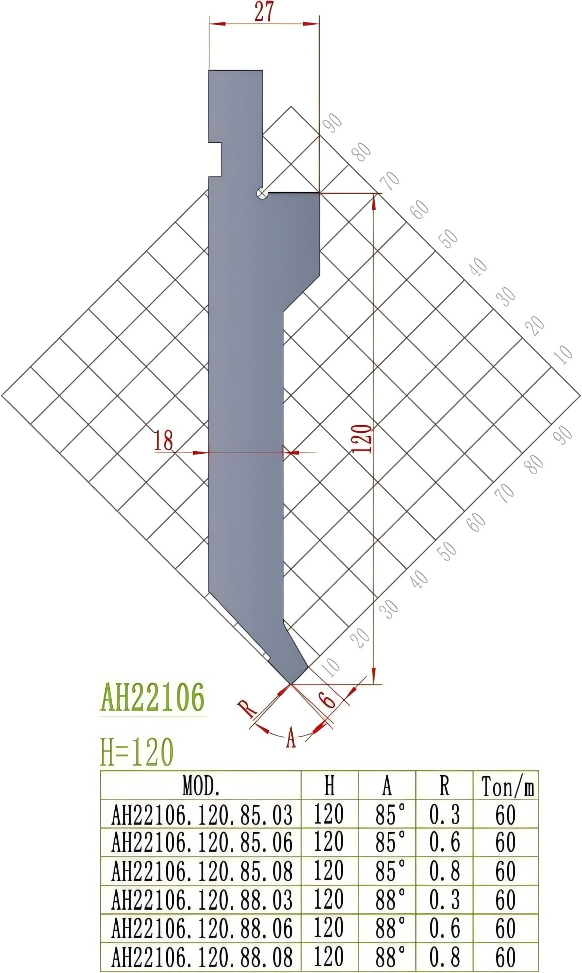 European Precision Style Punch AH22106