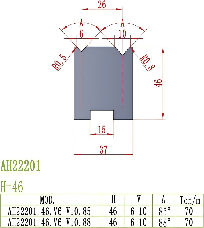 European Precision Style Die AH22201