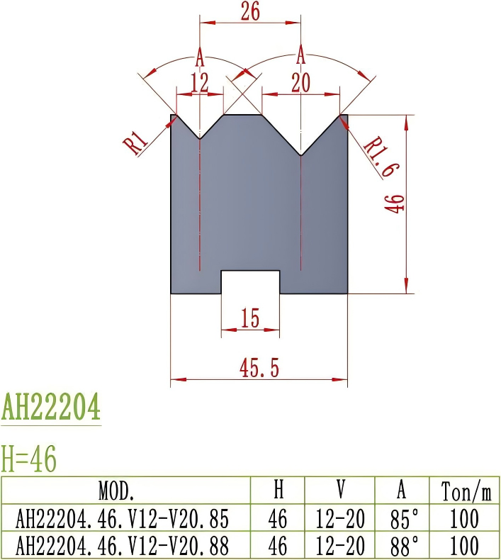 European Precision Style Die AH22204