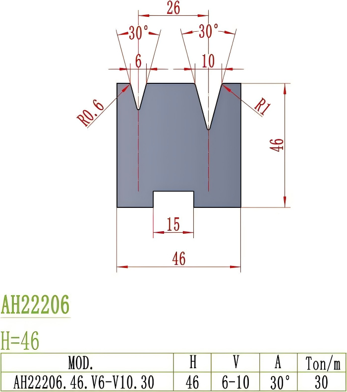 European Precision Style Die AH22206