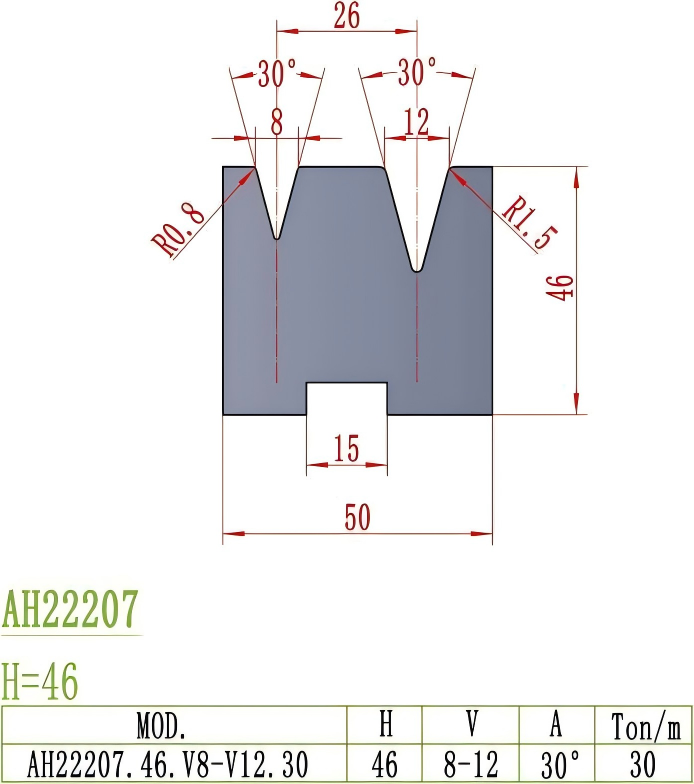 European Precision Style Die AH22207