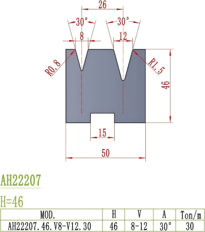 European Precision Style Die AH22207