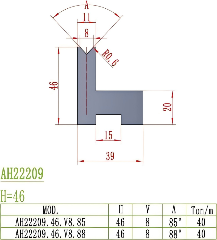 European Precision Style Die AH22209