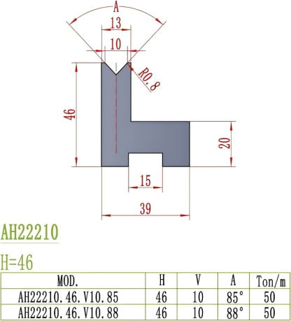 European Precision Style Die AH22210