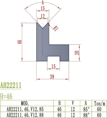 European Precision Style Die AH22211