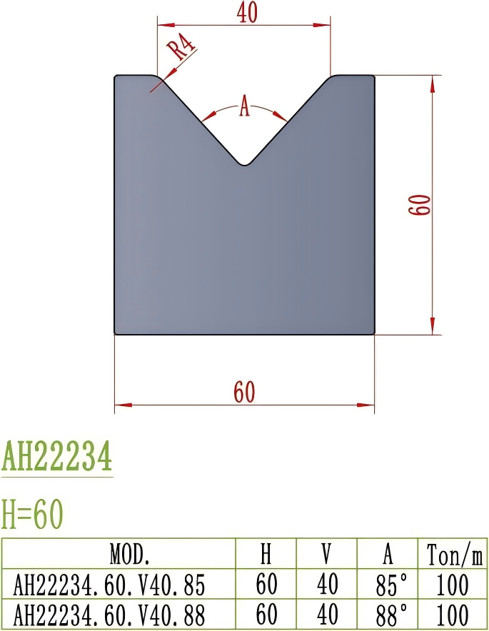 European Precision Style Die AH22234