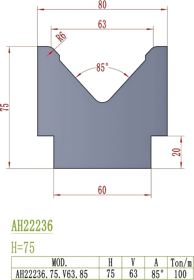 European Precision Style Die AH22236