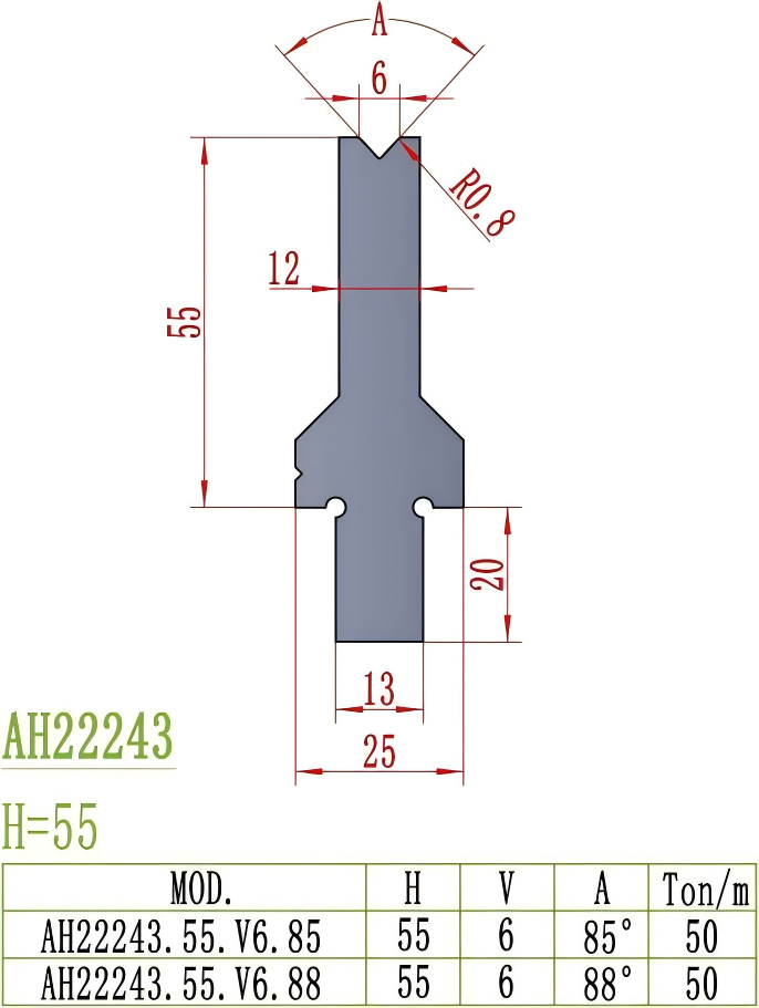 European Precision Style Die AH22243
