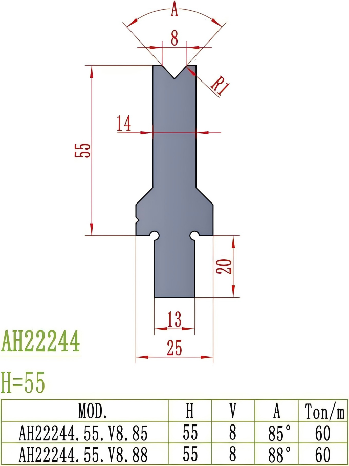 European Precision Style Die AH22244