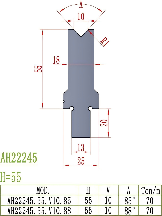European Precision Style Die AH22245