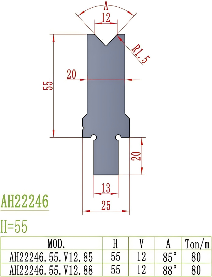 European Precision Style Die AH22246