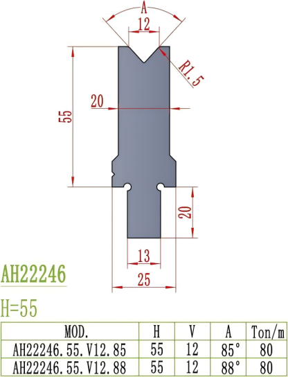 European Precision Style Die AH22246